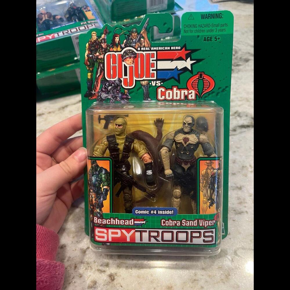 G.I. Joe vs. Cobra Beachhead vs Cobra Sand V SPY Troops 2003‎ Hasbro 3 3/4